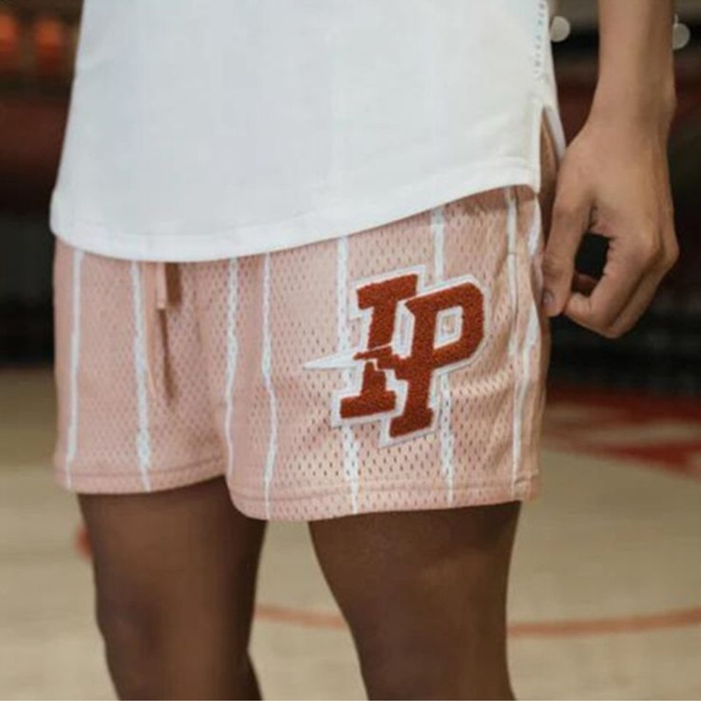 Inaka Power Pink Pinstripe Shorts